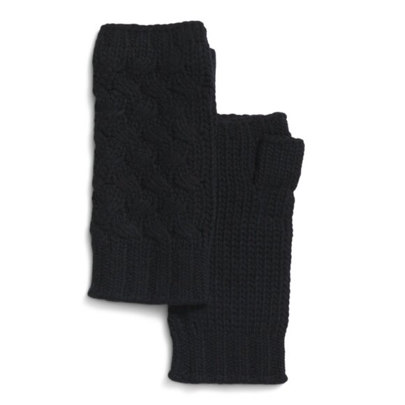 PORTOLANO Black Wool Blend Armwarmer - Picture 1 of 1